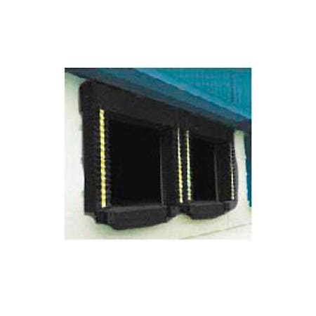 Chalfant Sewing Fabricators, Inc. Chalfant Black Dock Door Seal Model 131 Heavy Duty 40 Ounce 8'W x 10'H with HD Wear Pleats 131-8X10P BLK